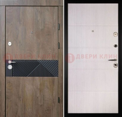 Современная стальная дверь с МДФ в квартиру ДМ-444 